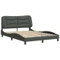 vidaXL Bettgestell mit Kopfteil Dunkelgrau 120x200 cm Stoff vidaXL Bettgestell mit Kopfteil Dunkelgrau 120x200 cm Stoff