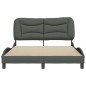 vidaXL Bettgestell mit Kopfteil Dunkelgrau 120x200 cm Stoff vidaXL Bettgestell mit Kopfteil Dunkelgrau 120x200 cm Stoff