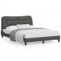 vidaXL Bettgestell mit Kopfteil Dunkelgrau 140x200 cm Stoff vidaXL Bettgestell mit Kopfteil Dunkelgrau 140x200 cm Stoff