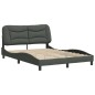 vidaXL Bettgestell mit Kopfteil Dunkelgrau 140x200 cm Stoff vidaXL Bettgestell mit Kopfteil Dunkelgrau 140x200 cm Stoff