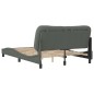 vidaXL Bettgestell mit Kopfteil Dunkelgrau 140x200 cm Stoff vidaXL Bettgestell mit Kopfteil Dunkelgrau 140x200 cm Stoff