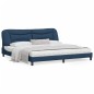 vidaXL Bettgestell mit Kopfteil Blau 200x200 cm Stoff vidaXL Bettgestell mit Kopfteil Blau 200x200 cm Stoff
