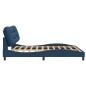 vidaXL Bettgestell mit Kopfteil Blau 200x200 cm Stoff vidaXL Bettgestell mit Kopfteil Blau 200x200 cm Stoff