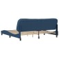 vidaXL Bettgestell mit Kopfteil Blau 200x200 cm Stoff vidaXL Bettgestell mit Kopfteil Blau 200x200 cm Stoff