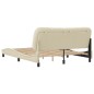 vidaXL Bettgestell mit Kopfteil Creme 160x200 cm Stoff vidaXL Bettgestell mit Kopfteil Creme 160x200 cm Stoff