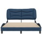 vidaXL Bettgestell mit Kopfteil Blau 140x200 cm Stoff vidaXL Bettgestell mit Kopfteil Blau 140x200 cm Stoff