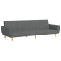 vidaXL Schlafsofa 2-Sitzer mit Fußhocker Dunkelgrau Stoff vidaXL Schlafsofa 2-Sitzer mit Fußhocker Dunkelgrau Stoff