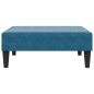 vidaXL Schlafsofa 2-Sitzer mit Fußhocker Blau Samt vidaXL Schlafsofa 2-Sitzer mit Fußhocker Blau Samt