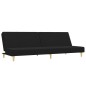 vidaXL Schlafsofa 2-Sitzer mit Fußhocker Schwarz Stoff vidaXL Schlafsofa 2-Sitzer mit Fußhocker Schwarz Stoff