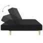 vidaXL Schlafsofa 2-Sitzer mit Fußhocker Schwarz Stoff vidaXL Schlafsofa 2-Sitzer mit Fußhocker Schwarz Stoff