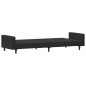 vidaXL Schlafsofa 2-Sitzer mit Fußhocker Schwarz Samt vidaXL Schlafsofa 2-Sitzer mit Fußhocker Schwarz Samt