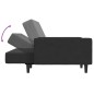 vidaXL Schlafsofa 2-Sitzer mit Fußhocker Schwarz Samt vidaXL Schlafsofa 2-Sitzer mit Fußhocker Schwarz Samt