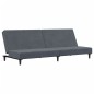 vidaXL Schlafsofa 2-Sitzer mit Fußhocker Dunkelgrau Samt vidaXL Schlafsofa 2-Sitzer mit Fußhocker Dunkelgrau Samt