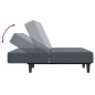 vidaXL Schlafsofa 2-Sitzer mit Fußhocker Dunkelgrau Samt vidaXL Schlafsofa 2-Sitzer mit Fußhocker Dunkelgrau Samt