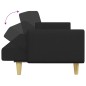 vidaXL Schlafsofa 2-Sitzer mit Fußhocker Schwarz Stoff vidaXL Schlafsofa 2-Sitzer mit Fußhocker Schwarz Stoff