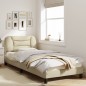 vidaXL Bettgestell mit Kopfteil Creme 80x200 cm Stoff vidaXL Bettgestell mit Kopfteil Creme 80x200 cm Stoff