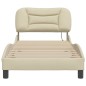 vidaXL Bettgestell mit Kopfteil Creme 80x200 cm Stoff vidaXL Bettgestell mit Kopfteil Creme 80x200 cm Stoff
