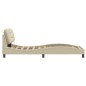 vidaXL Bettgestell mit Kopfteil Creme 80x200 cm Stoff vidaXL Bettgestell mit Kopfteil Creme 80x200 cm Stoff