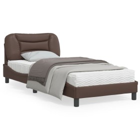 vidaXL Bettgestell mit Kopfteil Braun 80x200 cm Kunstleder