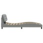 vidaXL Bettgestell mit Kopfteil Hellgrau 90x190 cm Stoff vidaXL Bettgestell mit Kopfteil Hellgrau 90x190 cm Stoff