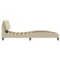 vidaXL Bettgestell mit Kopfteil Creme 90x190 cm Stoff vidaXL Bettgestell mit Kopfteil Creme 90x190 cm Stoff