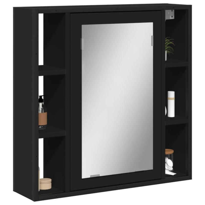 vidaXL Bad-Spiegelschrank Schwarz 60x16x60 cm Holzwerkstoff vidaXL Bad-Spiegelschrank Schwarz 60x16x60 cm Holzwerkstoff