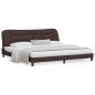 vidaXL Bettgestell mit Kopfteil Dunkelbraun 200x200 cm Stoff vidaXL Bettgestell mit Kopfteil Dunkelbraun 200x200 cm Stoff