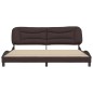 vidaXL Bettgestell mit Kopfteil Dunkelbraun 200x200 cm Stoff vidaXL Bettgestell mit Kopfteil Dunkelbraun 200x200 cm Stoff