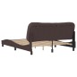 vidaXL Bettgestell mit Kopfteil Dunkelbraun 160x200 cm Stoff vidaXL Bettgestell mit Kopfteil Dunkelbraun 160x200 cm Stoff