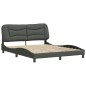 vidaXL Bettgestell mit Kopfteil Dunkelgrau 160x200 cm Stoff vidaXL Bettgestell mit Kopfteil Dunkelgrau 160x200 cm Stoff