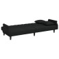 vidaXL Schlafsofa 2-Sitzer mit Kissen und Fußhocker Schwarz Samt vidaXL Schlafsofa 2-Sitzer mit Kissen und Fußhocker Schwarz Samt