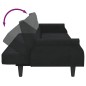 vidaXL Schlafsofa 2-Sitzer mit Kissen und Fußhocker Schwarz Samt vidaXL Schlafsofa 2-Sitzer mit Kissen und Fußhocker Schwarz Samt