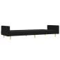 vidaXL Schlafsofa 2-Sitzer mit Fußhocker Schwarz Stoff vidaXL Schlafsofa 2-Sitzer mit Fußhocker Schwarz Stoff