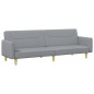 vidaXL Schlafsofa 2-Sitzer mit Fußhocker Hellgrau Stoff vidaXL Schlafsofa 2-Sitzer mit Fußhocker Hellgrau Stoff