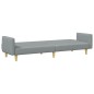 vidaXL Schlafsofa 2-Sitzer mit Fußhocker Hellgrau Stoff vidaXL Schlafsofa 2-Sitzer mit Fußhocker Hellgrau Stoff