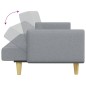 vidaXL Schlafsofa 2-Sitzer mit Fußhocker Hellgrau Stoff vidaXL Schlafsofa 2-Sitzer mit Fußhocker Hellgrau Stoff