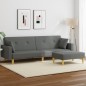 vidaXL Schlafsofa 2-Sitzer mit Fußhocker Dunkelgrau Stoff vidaXL Schlafsofa 2-Sitzer mit Fußhocker Dunkelgrau Stoff