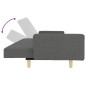vidaXL Schlafsofa 2-Sitzer mit Fußhocker Dunkelgrau Stoff vidaXL Schlafsofa 2-Sitzer mit Fußhocker Dunkelgrau Stoff