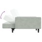 vidaXL Schlafsofa 2-Sitzer mit Fußhocker Hellgrau Samt vidaXL Schlafsofa 2-Sitzer mit Fußhocker Hellgrau Samt