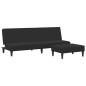 vidaXL Schlafsofa 2-Sitzer mit Fußhocker Schwarz Samt vidaXL Schlafsofa 2-Sitzer mit Fußhocker Schwarz Samt