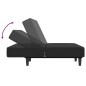 vidaXL Schlafsofa 2-Sitzer mit Fußhocker Schwarz Samt vidaXL Schlafsofa 2-Sitzer mit Fußhocker Schwarz Samt