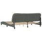 vidaXL Bettgestell mit Kopfteil Dunkelgrau 200x200 cm Stoff vidaXL Bettgestell mit Kopfteil Dunkelgrau 200x200 cm Stoff