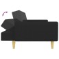 vidaXL Schlafsofa 2-Sitzer mit Fußhocker Schwarz Stoff vidaXL Schlafsofa 2-Sitzer mit Fußhocker Schwarz Stoff