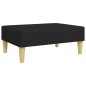 vidaXL Schlafsofa 2-Sitzer mit Fußhocker Schwarz Stoff vidaXL Schlafsofa 2-Sitzer mit Fußhocker Schwarz Stoff