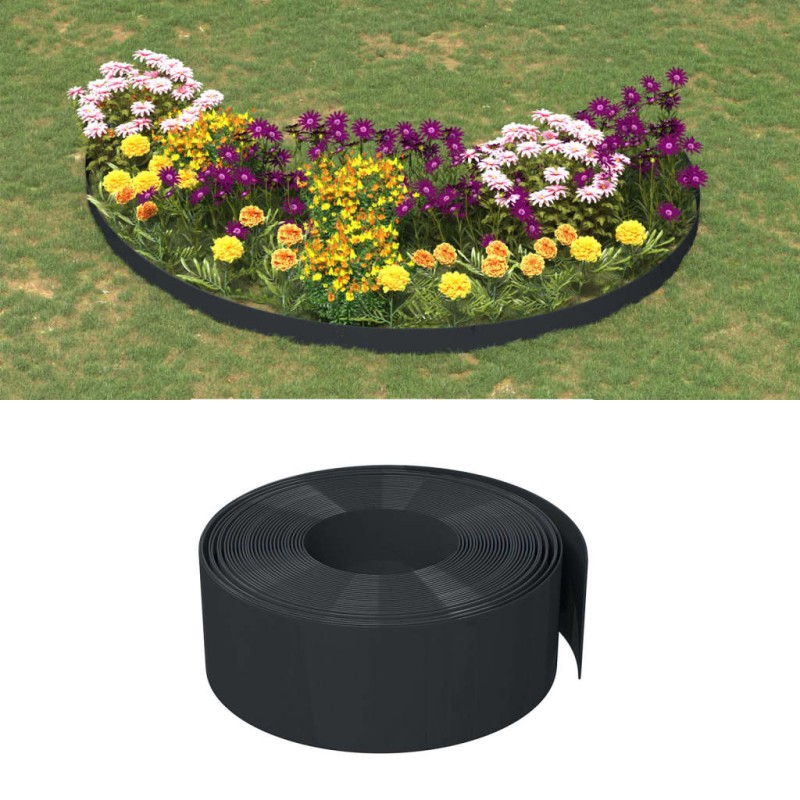 vidaXL Rasenkanten 2 Stk. Schwarz 10 m 20 cm Polyethylen vidaXL Rasenkanten 2 Stk. Schwarz 10 m 20 cm Polyethylen