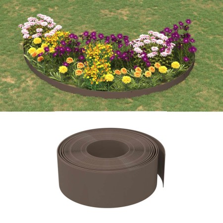 vidaXL Rasenkanten 3 Stk. Braun 10 m 20 cm Polyethylen