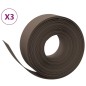 vidaXL Rasenkanten 3 Stk. Braun 10 m 20 cm Polyethylen