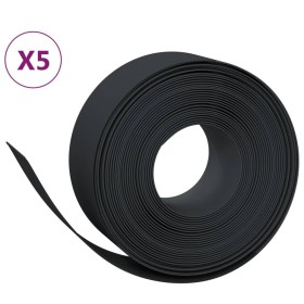 vidaXL Rasenkanten 5 Stk. Schwarz 10 m 20 cm Polyethylen