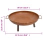 vidaXL Feuerschale 67,5x58x22,5 cm Stahl vidaXL Feuerschale 67,5x58x22,5 cm Stahl