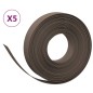 vidaXL Rasenkanten 5 Stk. Braun 10 m 10 cm Polyethylen vidaXL Rasenkanten 5 Stk. Braun 10 m 10 cm Polyethylen